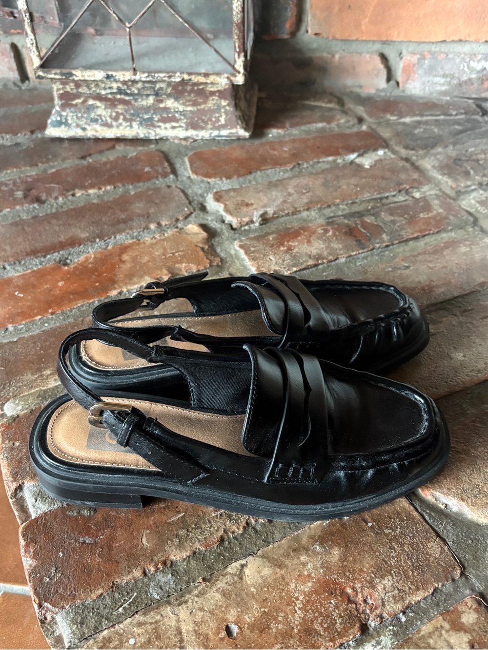 Dolce Vita Black Slingback Penny Loafers